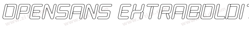 OpenSans ExtraboldIt字体转换